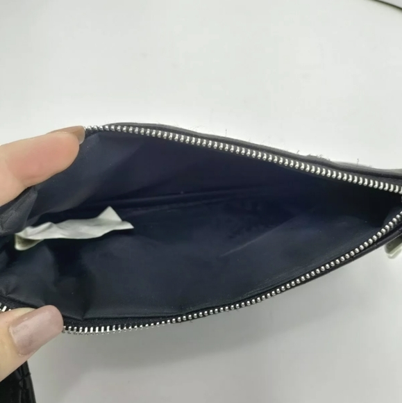 Adrienne Vittadini Studio Black Double Compartment Zip Wristlet Wallet/Clutch - Picture 4 of 8